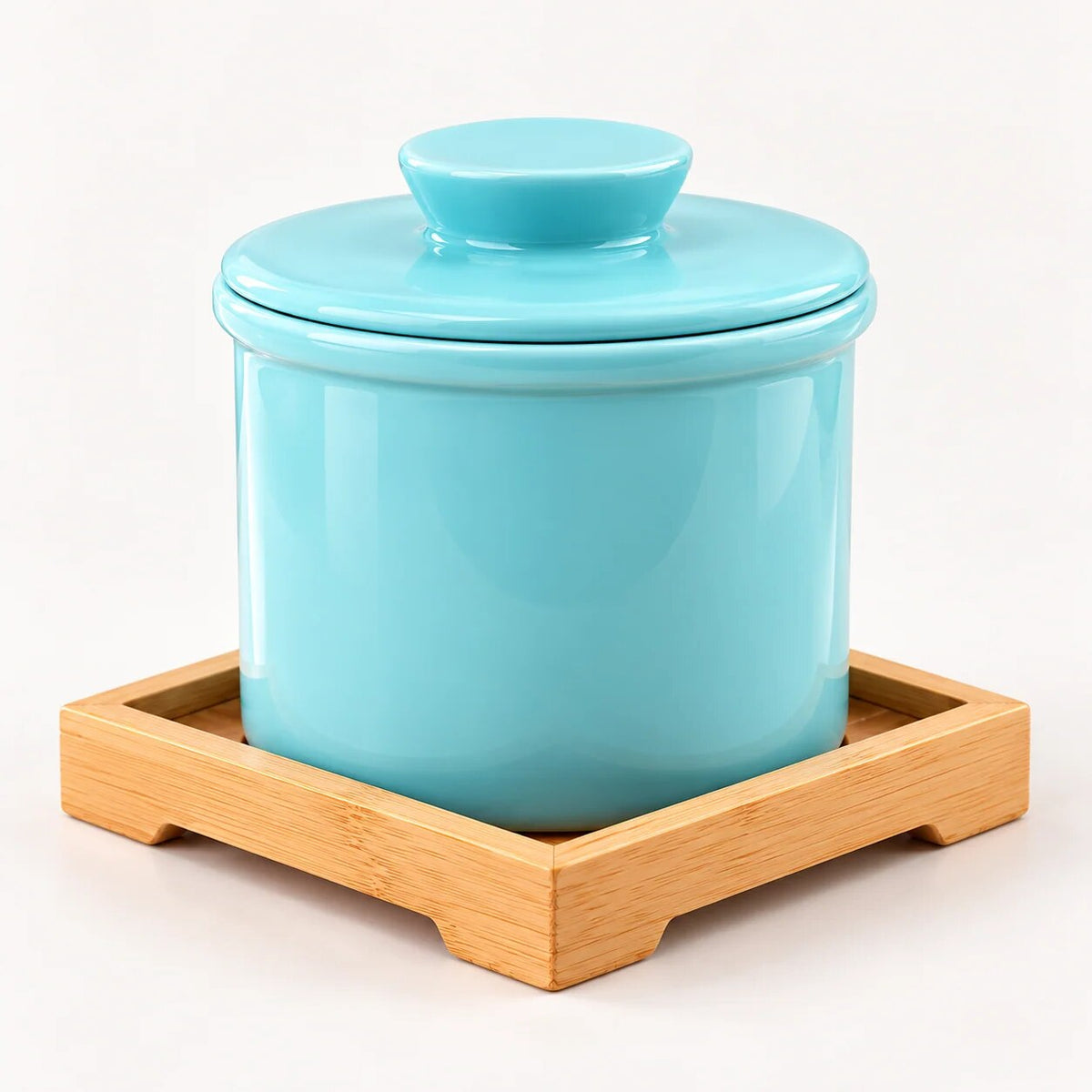 Ceramic Butter Dish – water-sealed lid, keeps fresh, three colours