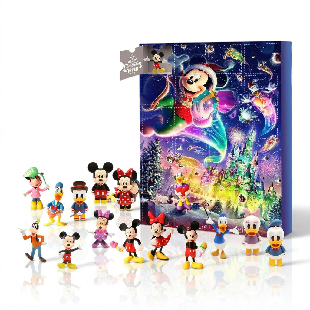 Disney Character Advent Calendar – 24 figurines, plastic, daily opening