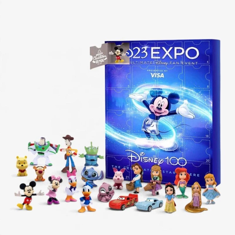 Disney Character Advent Calendar – 24 figurines, plastic, daily opening