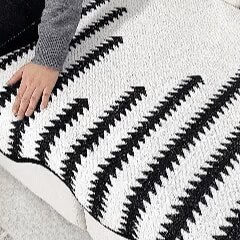 Chevron Stripe Sofa Cover – soft chenille, wavy edges, pet-friendly