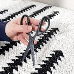 Chevron Stripe Sofa Cover – soft chenille, wavy edges, pet-friendly