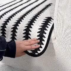 Chevron Stripe Sofa Cover – soft chenille, wavy edges, pet-friendly
