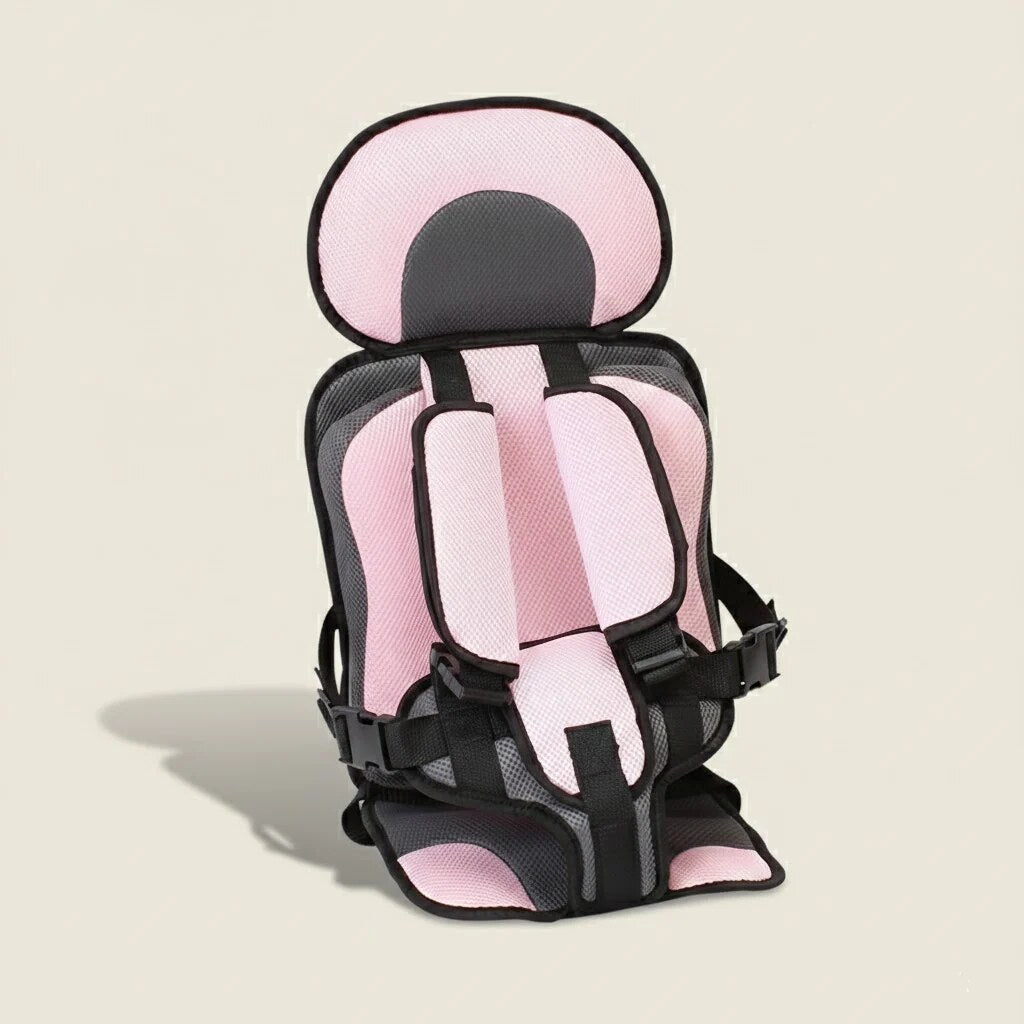 Child Car Seat Booster – padded cushion, portable, removable cover