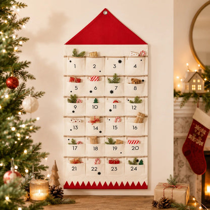 Christmas Advent Calendar – fabric design, 24 pockets