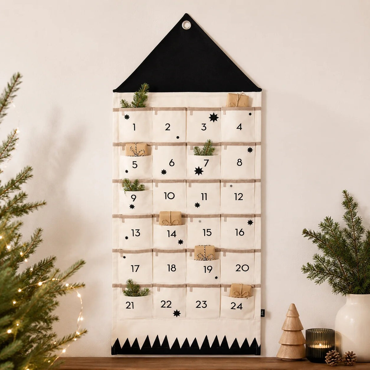 Christmas Advent Calendar – fabric design, 24 pockets
