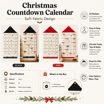 Christmas Advent Calendar – fabric design, 24 pockets