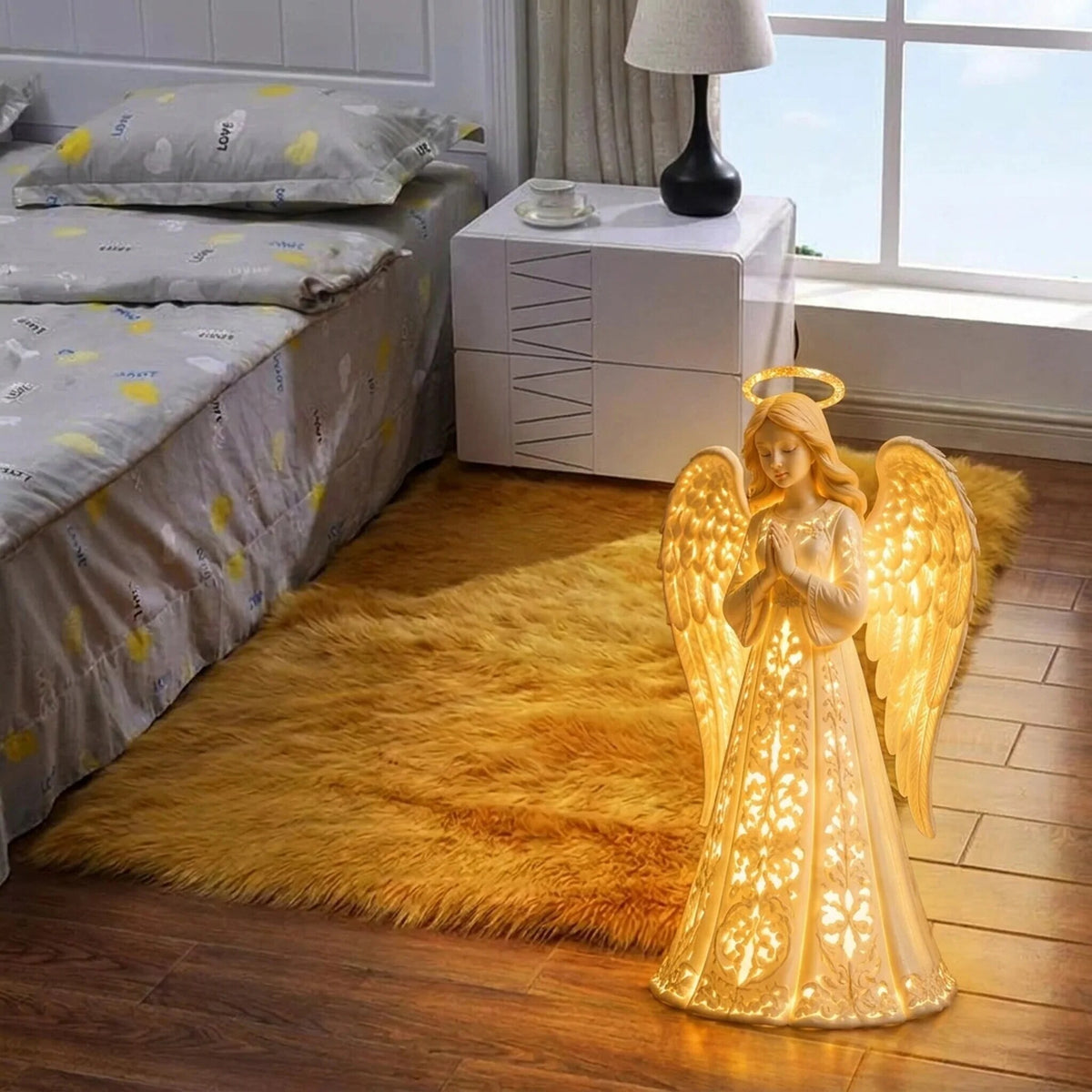 Christmas Angel – LED figure, detailed wings, warm glow