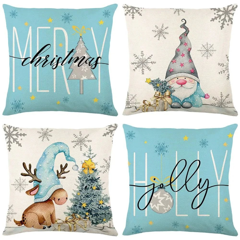 Christmas Cushion Covers, Set of 4