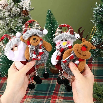 Christmas Fabric Ornaments – four festive character hangers