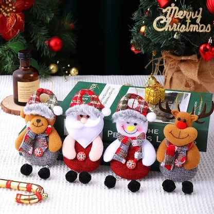 Christmas Fabric Ornaments – four festive character hangers