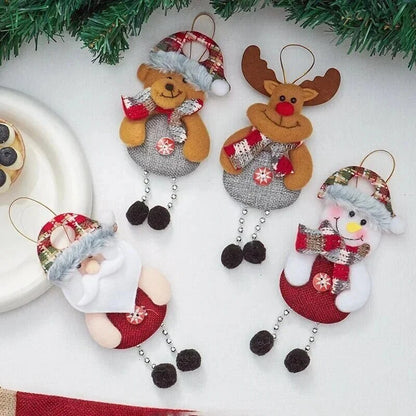 Christmas Fabric Ornaments – four festive character hangers