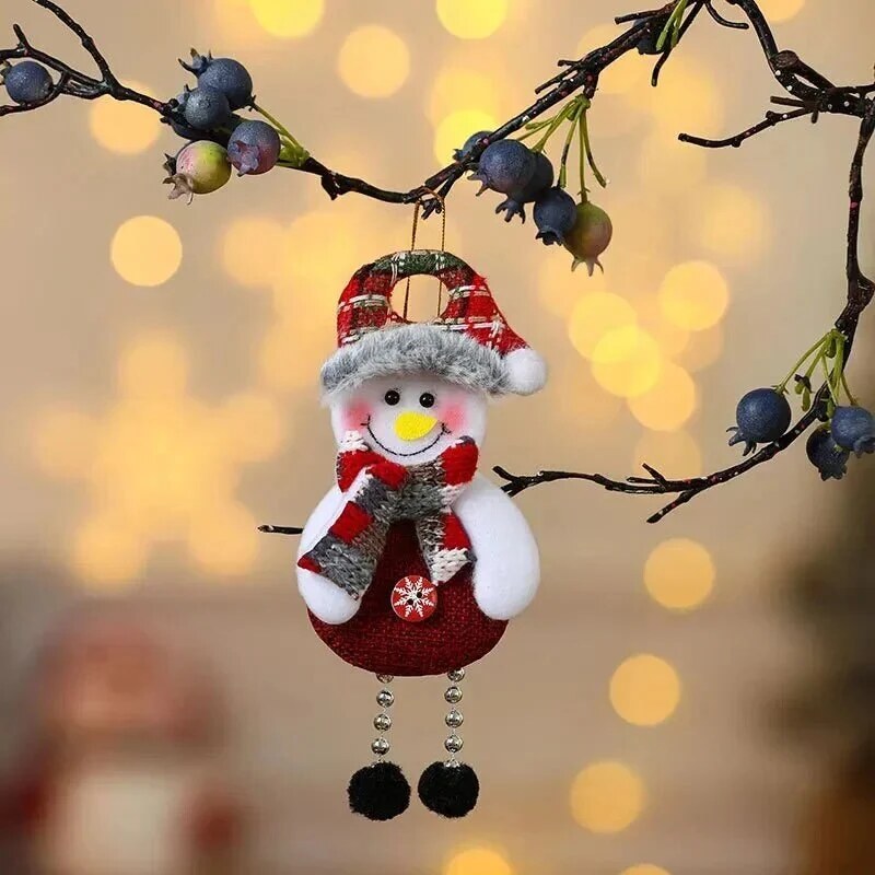 Christmas Fabric Ornaments – four festive character hangers