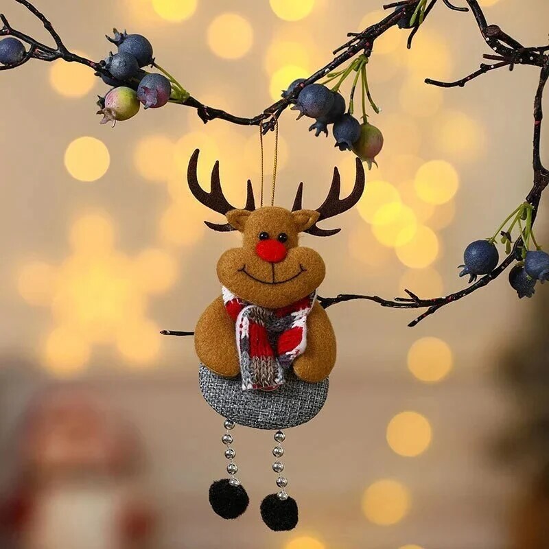 Christmas Fabric Ornaments – four festive character hangers