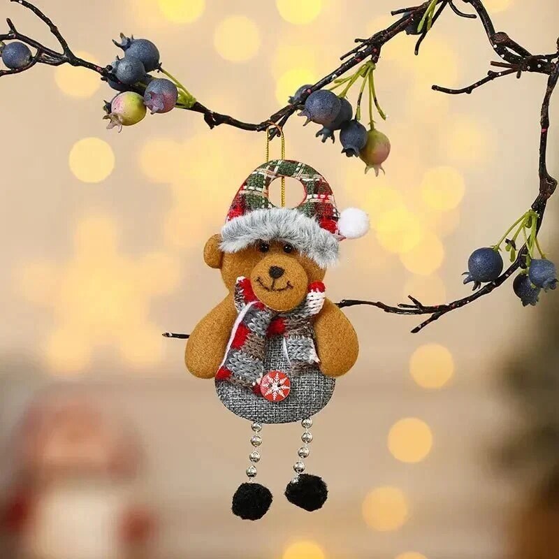Christmas Fabric Ornaments – four festive character hangers