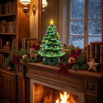 Christmas Tree Light – miniature, nostalgic resin, four star colours