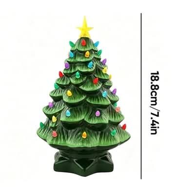 Christmas Tree Light – miniature, nostalgic resin, four star colours
