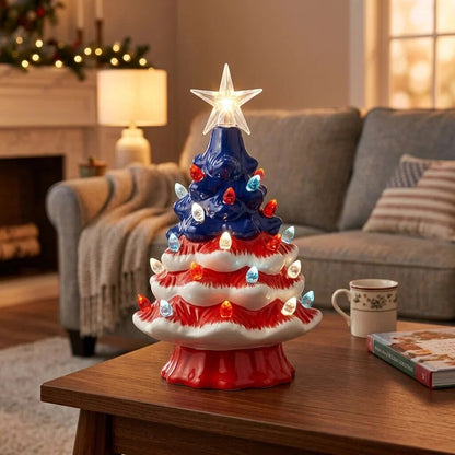 Christmas Tree Light – miniature, nostalgic resin, four star colours