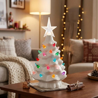 Christmas Tree Light – miniature, nostalgic resin, four star colours