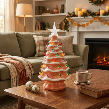 Christmas Tree Light – miniature, nostalgic resin, four star colours