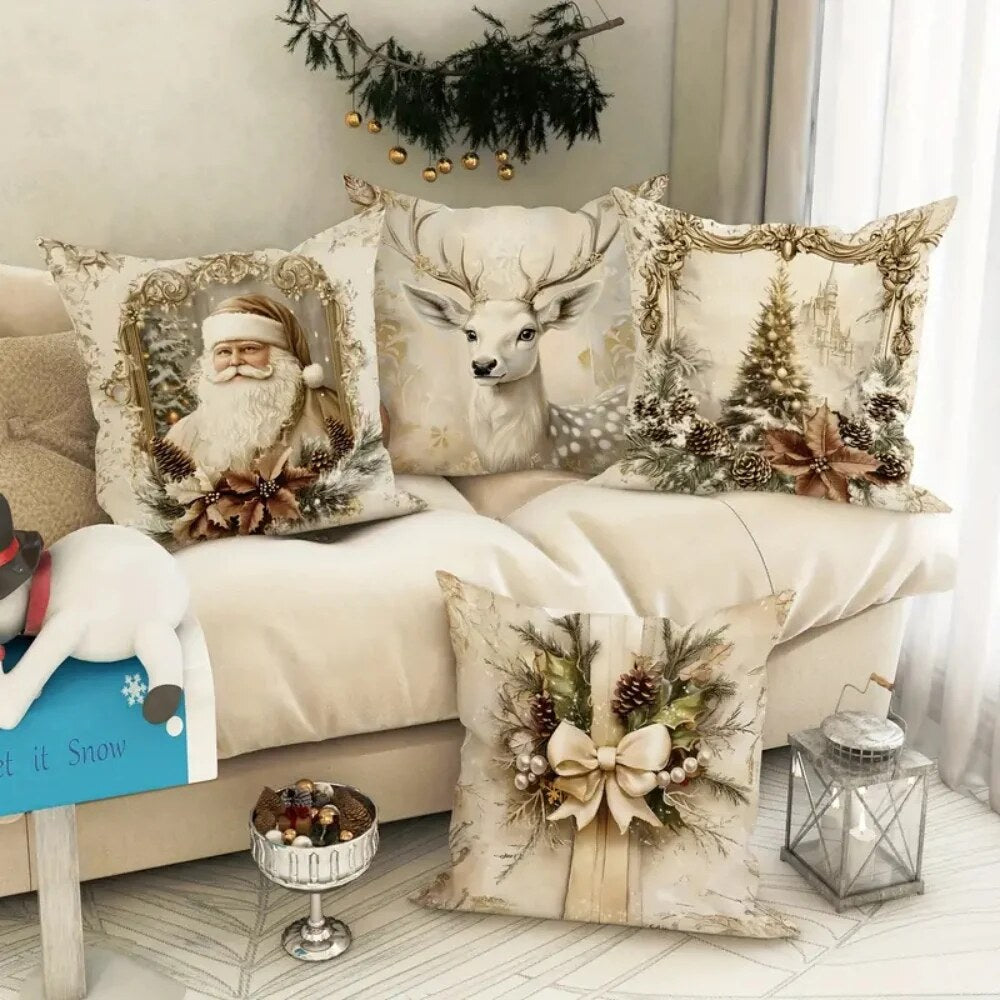 Christmas Velvet Cushion Covers – festive designs, soft blend