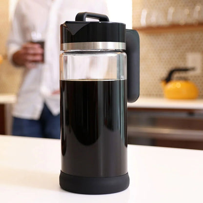 Cold Brew Coffee Maker – glass pitcher, circle flow filter, quick brewing