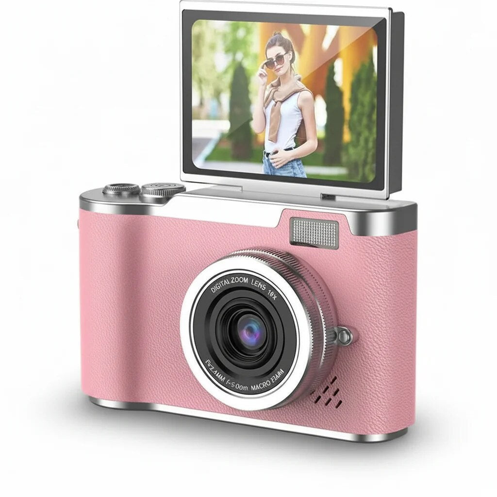 Compact Digital Camera – 4K video, flip screen, 48MP