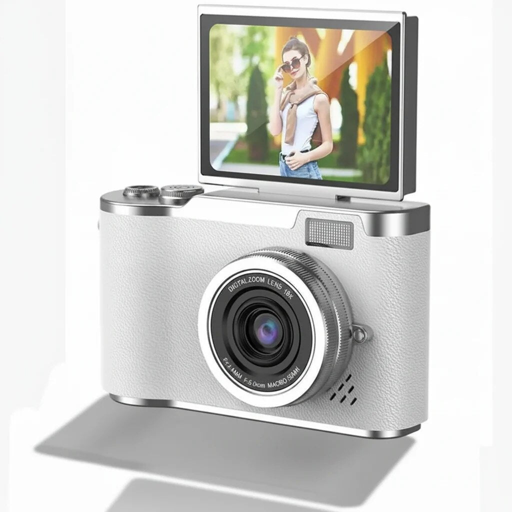 Compact Digital Camera – 4K video, flip screen, 48MP