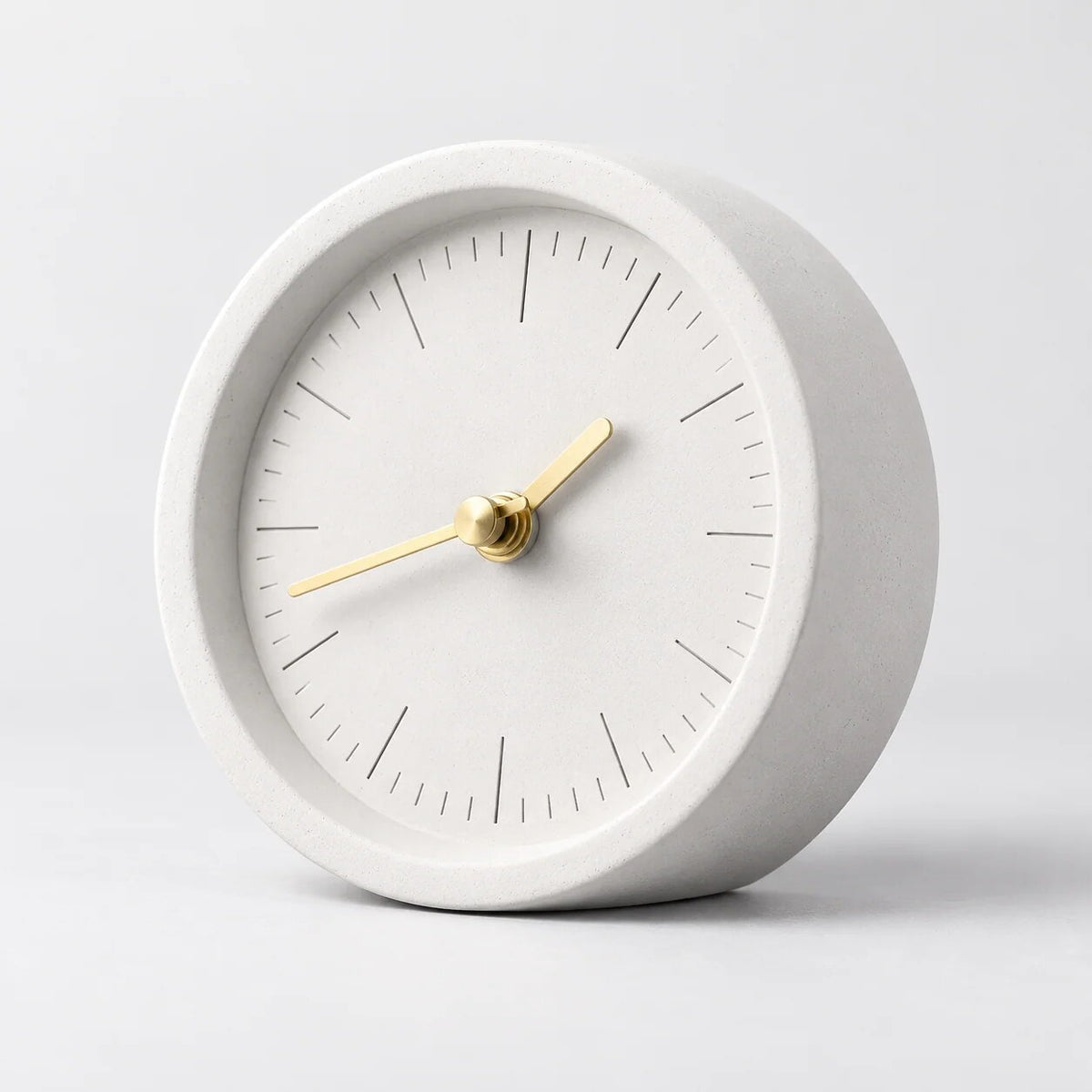 Concrete Desk Clock – minimalist design, lightweight, multiple colours
