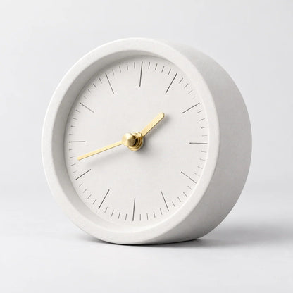 Concrete Desk Clock – minimalist design, lightweight, multiple colours