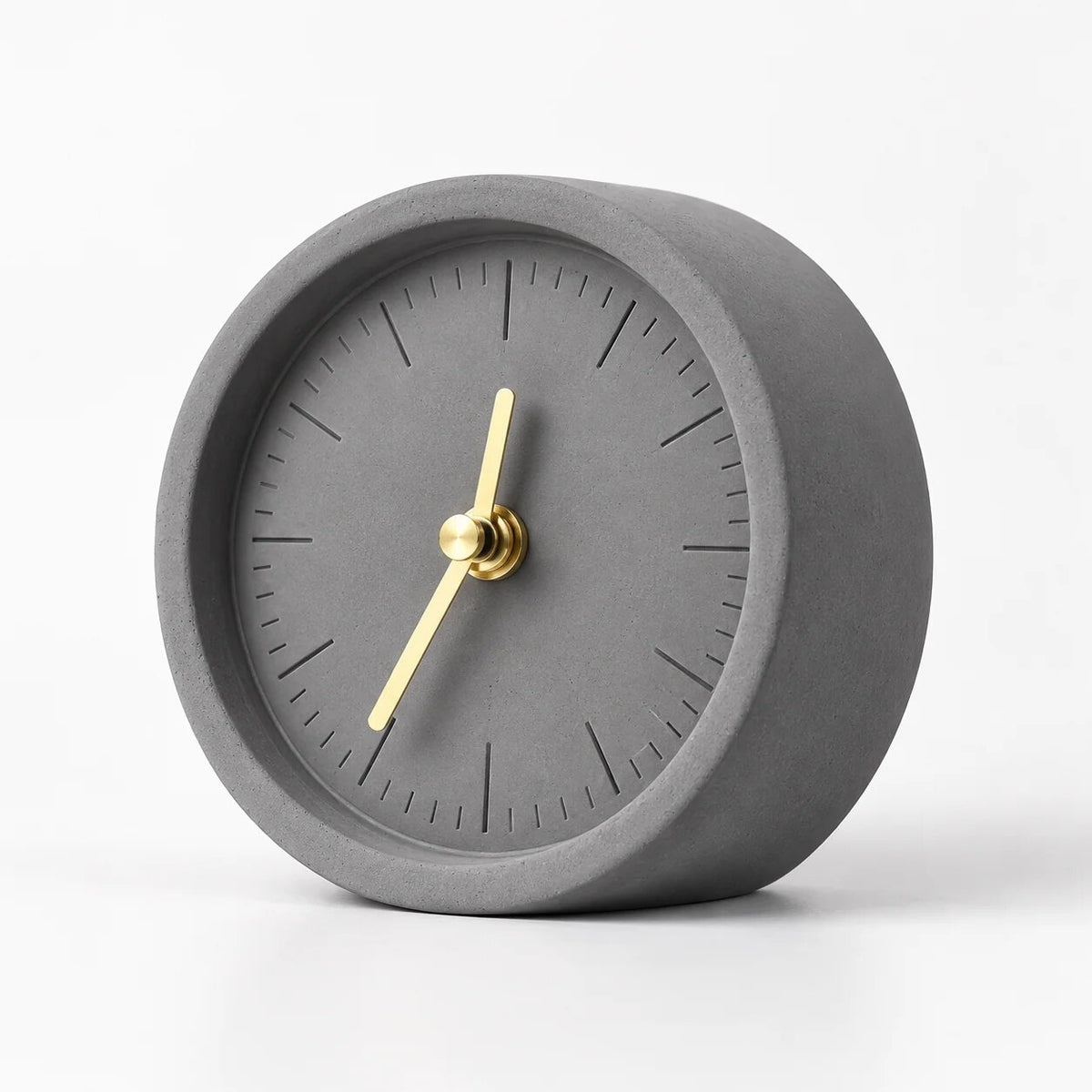 Concrete Desk Clock – minimalist design, lightweight, multiple colours