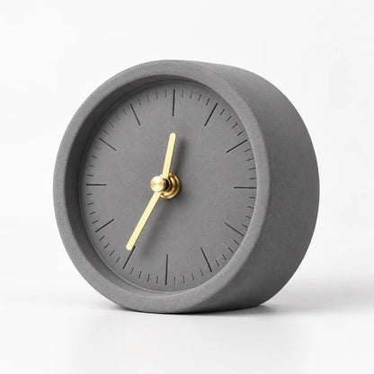 Concrete Desk Clock – minimalist design, lightweight, multiple colours