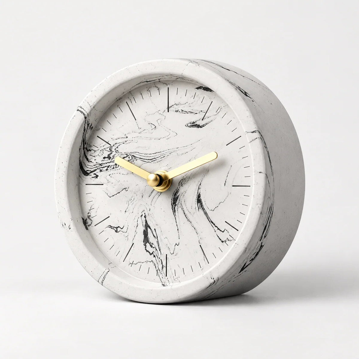 Concrete Desk Clock – minimalist design, lightweight, multiple colours