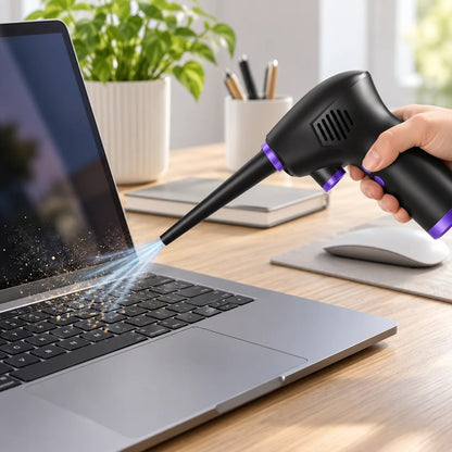 Cordless Air Duster – USB rechargeable, LED light, handheld