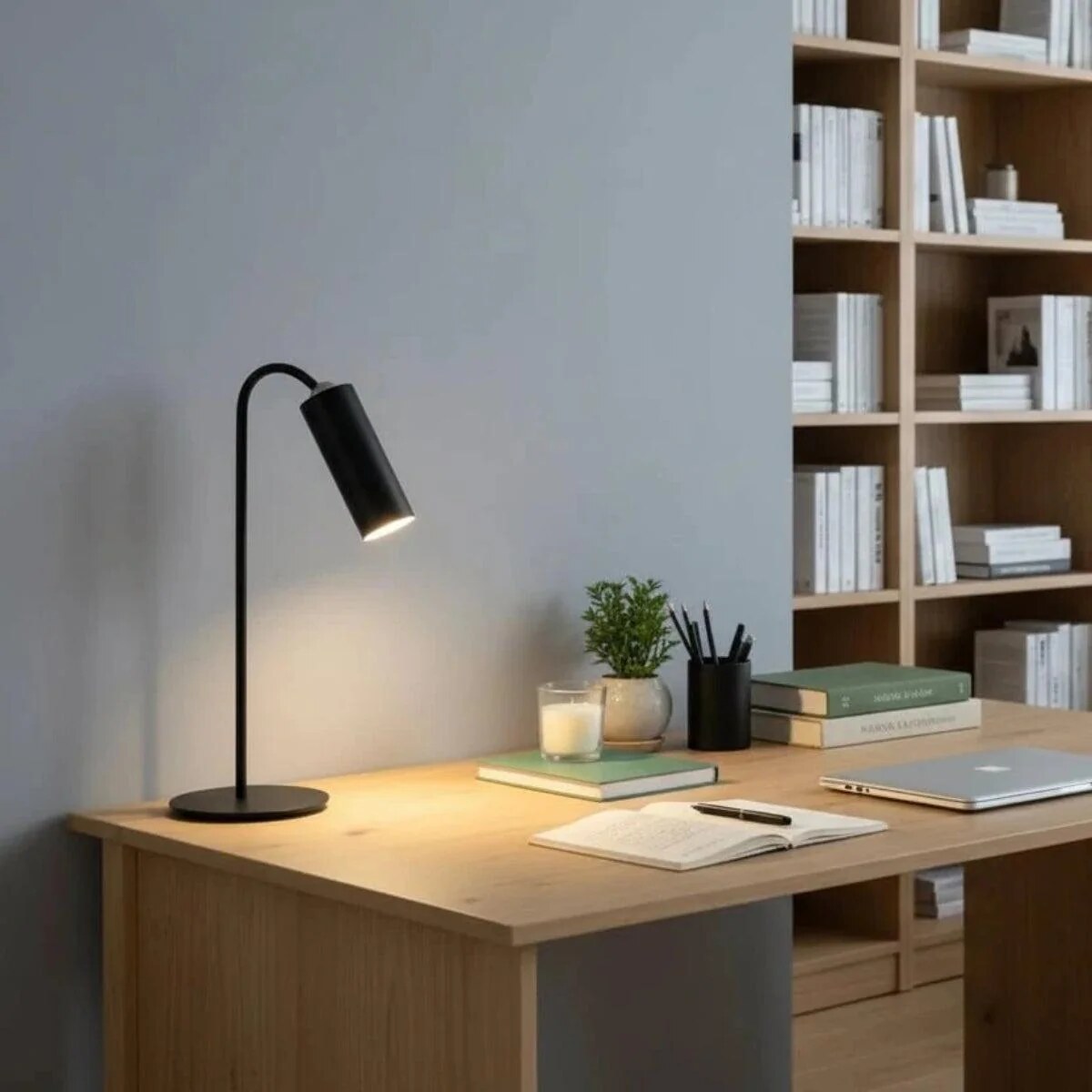 Cordless Table Lamp – adjustable head, warm LED, battery operated
