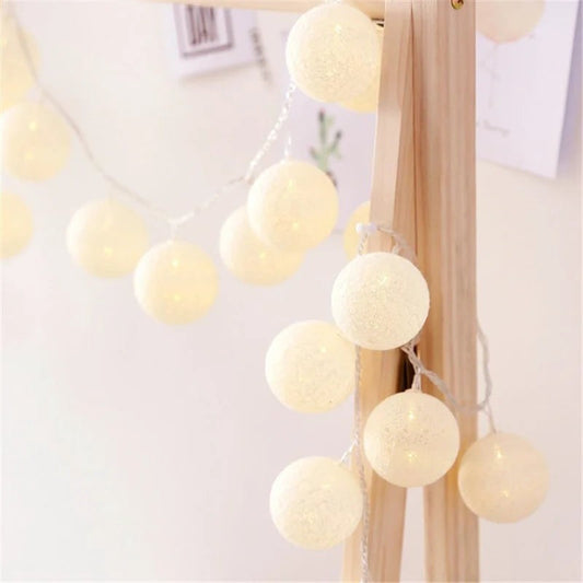 Cotton Ball Fairy Lights