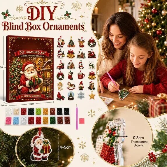 Diamond Painting Advent Calendar – 24 daily craft ornaments
