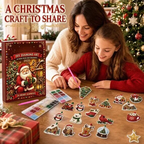 Diamond Painting Advent Calendar – 24 daily craft ornaments