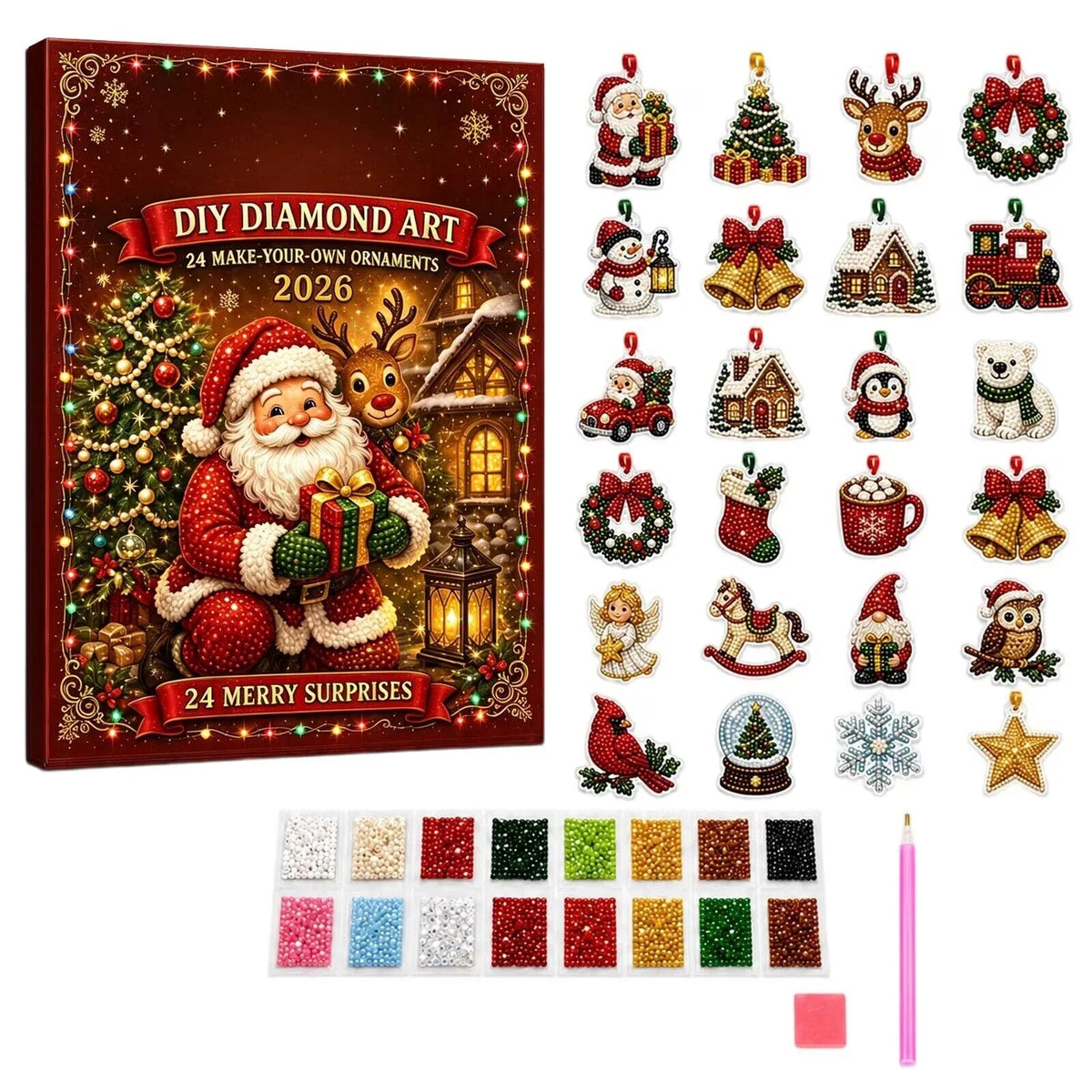 Diamond Painting Advent Calendar – 24 daily craft ornaments