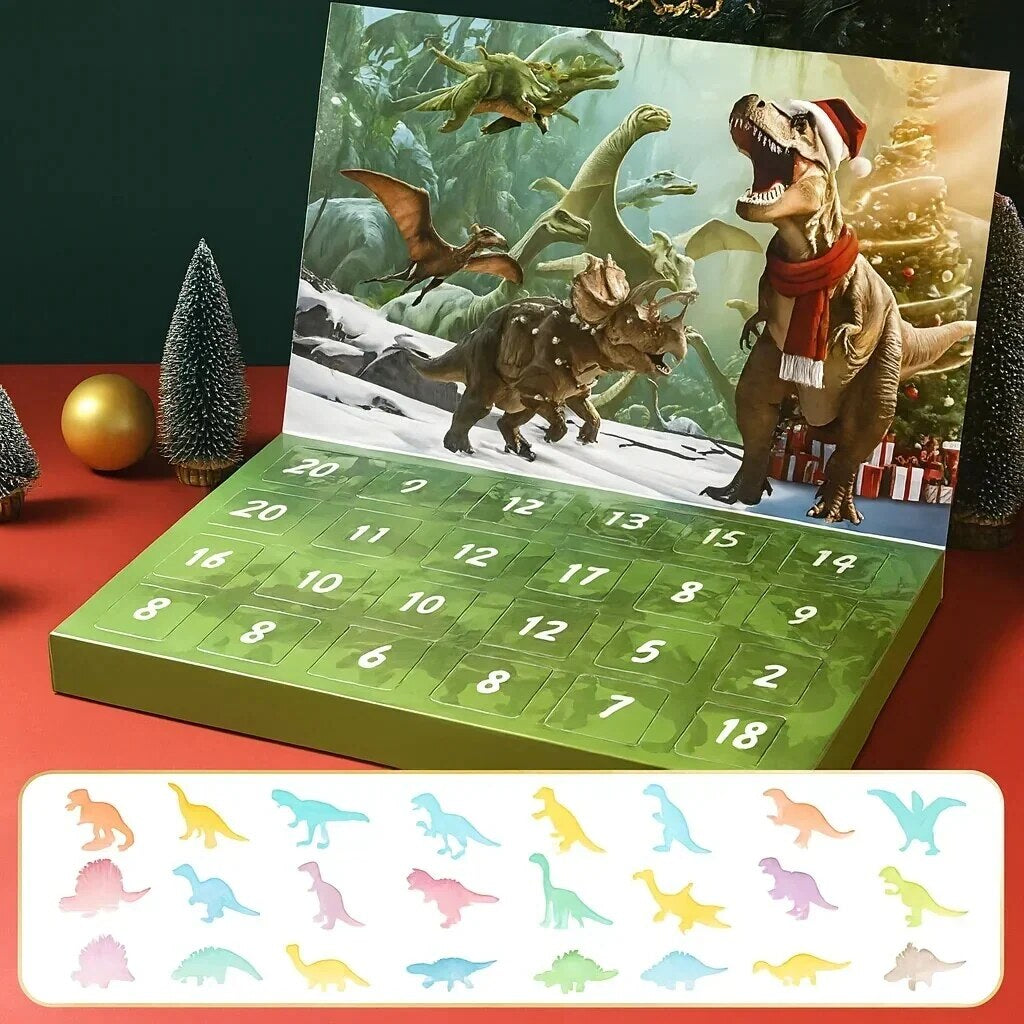 Dinosaur Advent Calendar – 24 plastic figurines, daily surprises
