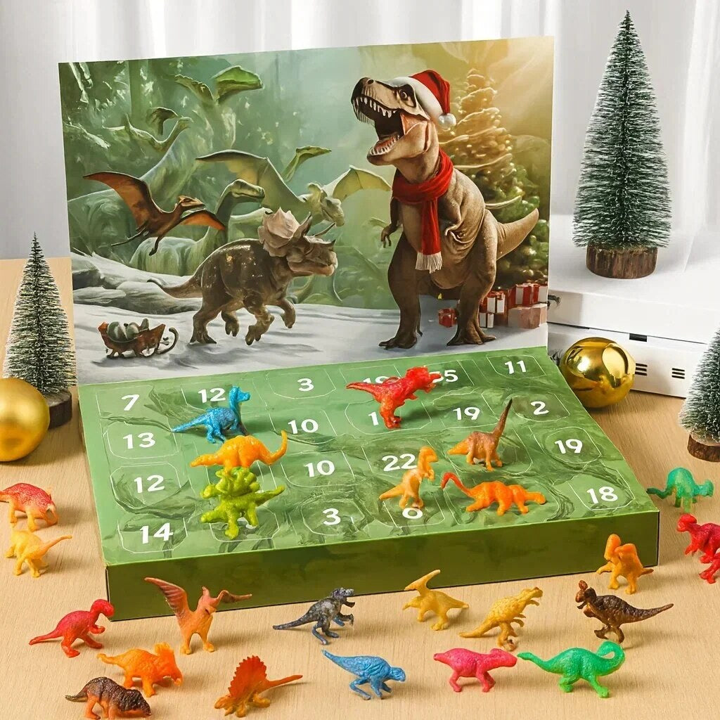 Dinosaur Advent Calendar – 24 plastic figurines, daily surprises