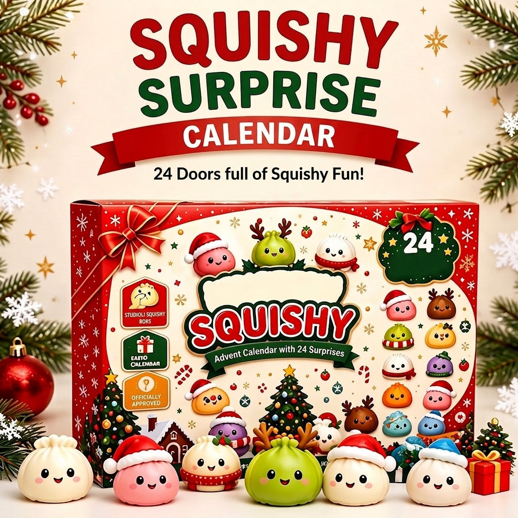 Squishy Advent Calendar 2026 – 24 Slow-Rising Festive Figures
