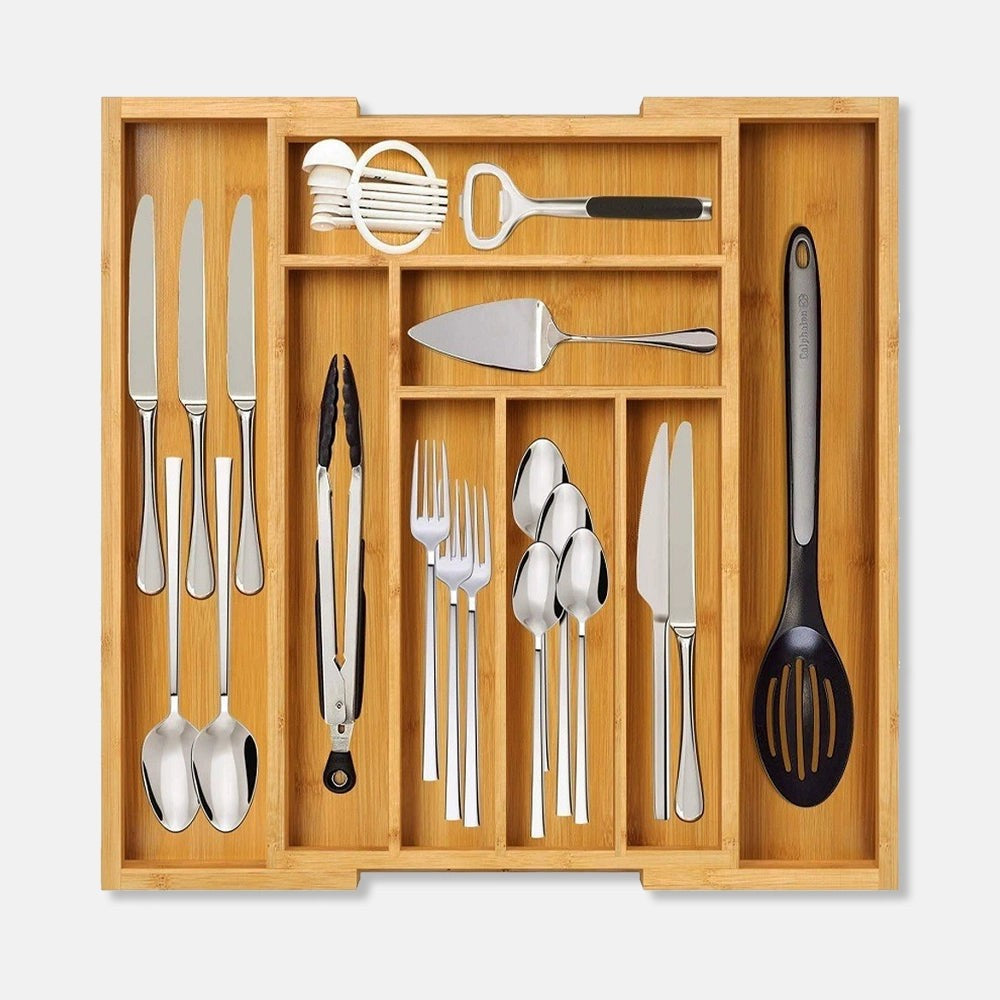 Expandable Bamboo Drawer Organiser