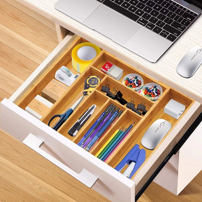 Expandable Bamboo Drawer Organiser