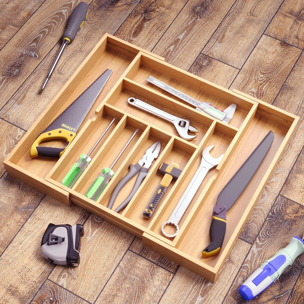 Expandable Bamboo Drawer Organiser