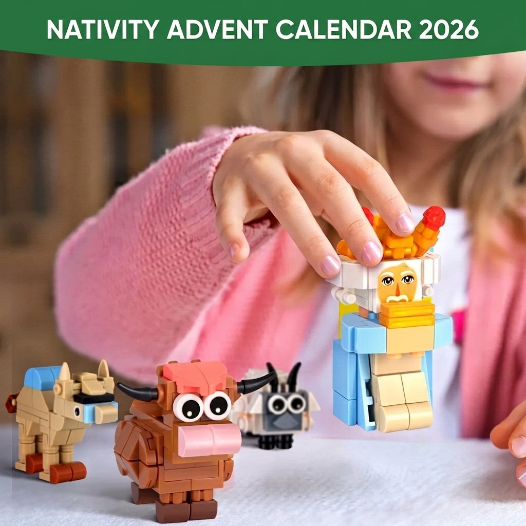 Nativity Building Brick Advent Calendar 2026 – 24 Kits That Build a Full Manger