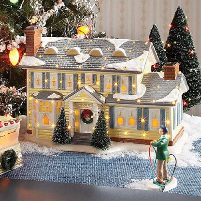 Festive Table Decoration – miniature resin houses, village set