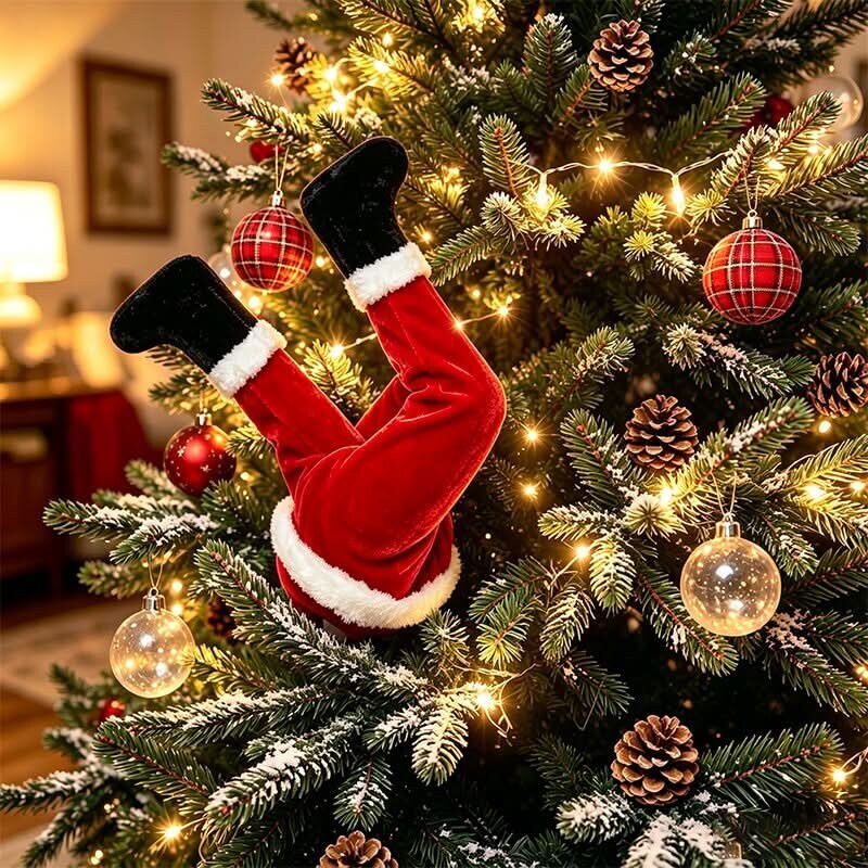 Hanging Christmas Decoration – swinging legs, Santa or heels