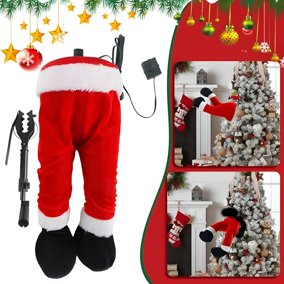 Hanging Christmas Decoration – swinging legs, Santa or heels