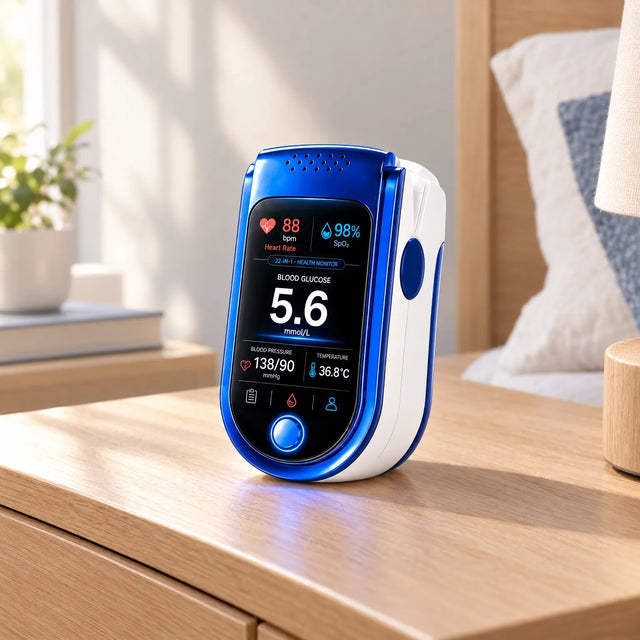 Health Monitoring Device – glucose tracking, wellness metrics display