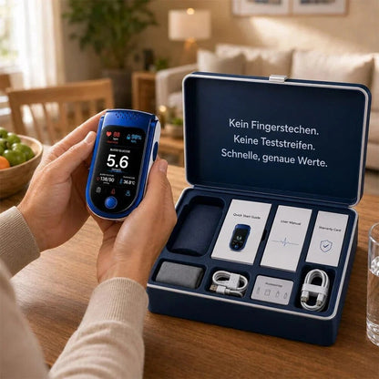Health Monitoring Device – glucose tracking, wellness metrics display